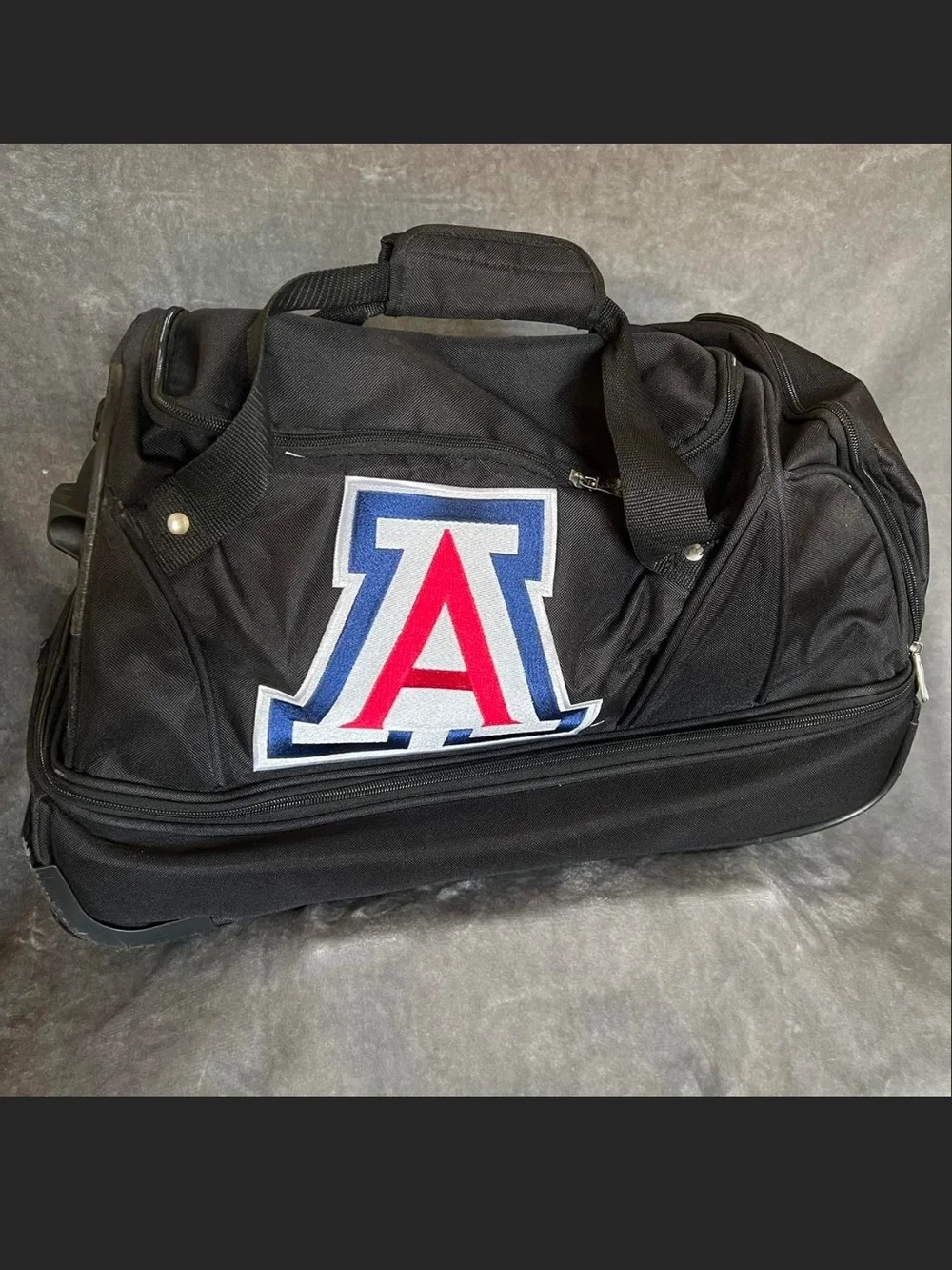 Black Men's Arizona Wildcats Duffle Bag with Red & Blue 'A' Logo